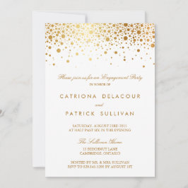Faux Gold Foil Elegant Engagement Party - Uitnodig Kaart