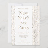 Faux Gold Foil Elegant New Years Eve Party Uitnodi Feestdagenkaart (Voorkant)