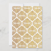 Faux  Gold Foil Flourish Damask Kaart (Achterkant)