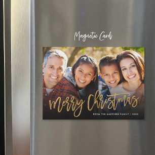 Faux Gold Foil Foto Overlay Magnetische Vakantie K