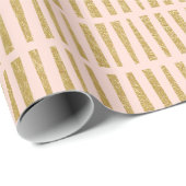 Faux Gold Foil Geometric Pattern Wrapping Paper Cadeaupapier (Rol Hoek)