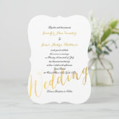 Faux Gold Foil | Invitations de mariage (Debout devant)
