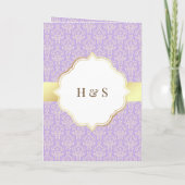 Faux Gold Foil Lavender Damask Muslim Weduwschap (Achterkant)