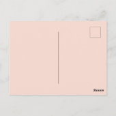 Faux Gold Foil Letter E Blush Floral Monogram Briefkaart (Achterkant)