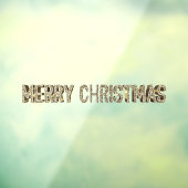 Faux Gold Foil Lettering Merry kerst Raamsticker (Vel 3)