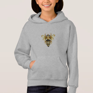 Faux Gold Foil Logo Bee Polygonaal op Zwart
