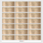 Faux Gold Foil Mariage individuel Étiquettes de ad (Feuille)