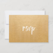 Faux Gold Foil mariage RSVP carte de réponse (Dos)