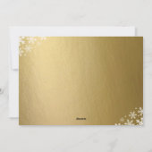 Faux Gold Foil met Snowflake Accessoires Foto Feestdagenkaart (Achterkant)