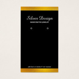 Faux Gold Foil Minimalistisch Display - Zwarte Kaa Visitekaartje