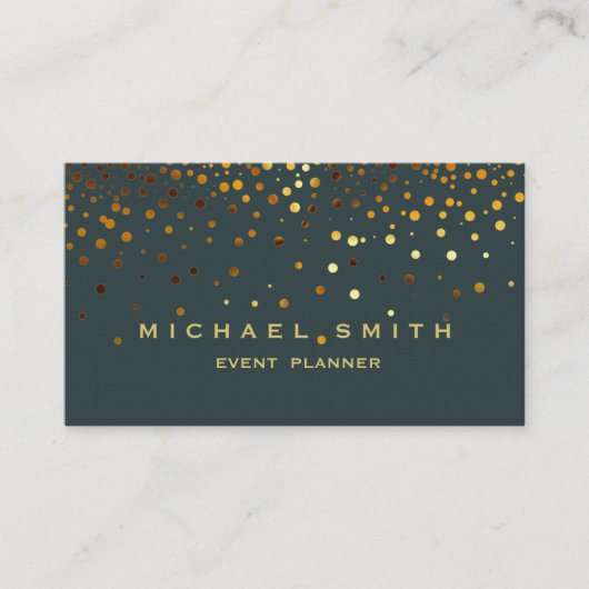 Faux Gold Foil Parties scintillant subtile Carte d (Devant)