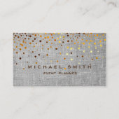 Faux Gold Foil Parties scintillant subtile Carte d (Devant)
