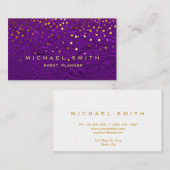 Faux Gold Foil Parties scintillant subtile Carte d (Devant / Derrière)