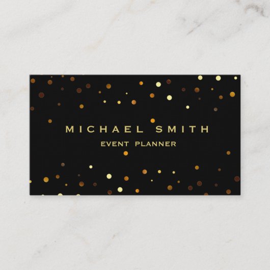 Faux Gold Foil Parties scintillant subtile Carte d (Devant)