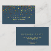 Faux Gold Foil Parties scintillant subtile Carte d (Devant / Derrière)