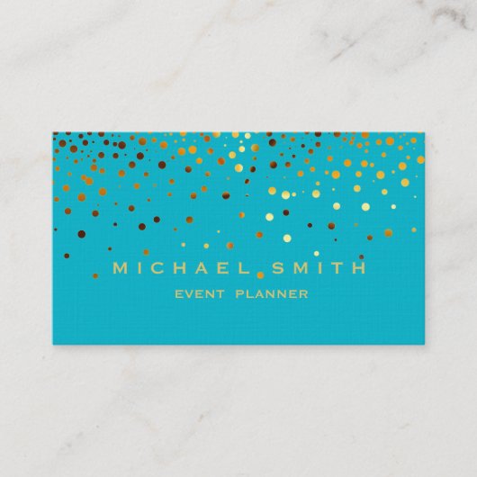 Faux Gold Foil Parties scintillant subtile Carte d (Devant)