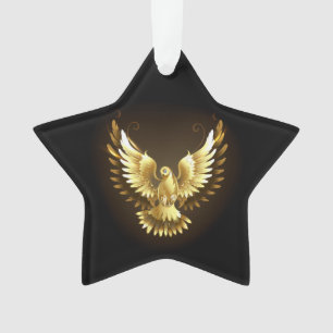 Faux Gold Foil Peace Dove en noir