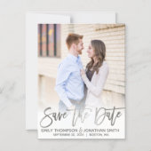 Faux Gold Foil Photo Wedding Save The Date Magnets (Recto)