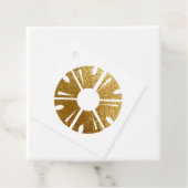 Faux Gold Foil Pineapple Event Planner Bedankjes Labels (In situ)