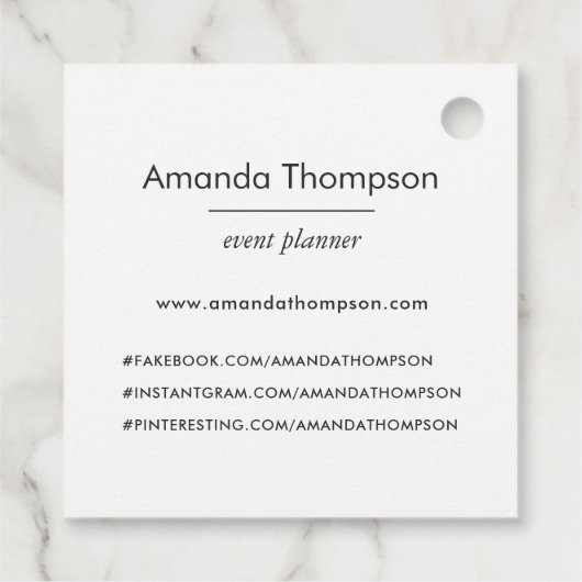 Faux Gold Foil Pineapple Event Planner Bedankjes Labels (Achterkant)