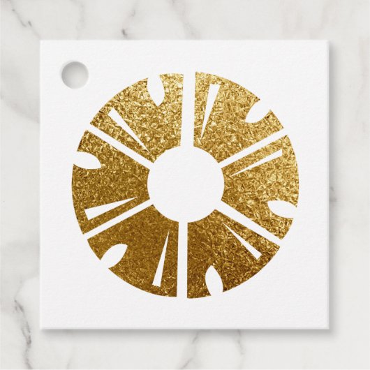 Faux Gold Foil Pineapple Event Planner Bedankjes Labels (Voorkant)