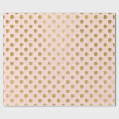 Faux Gold Foil Polka Dot Pattern Cadeaupapier (Vlak)