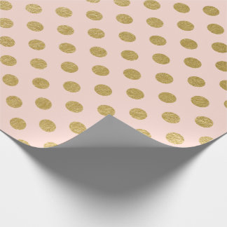 Faux Gold Foil Polka Dot Pattern Cadeaupapier