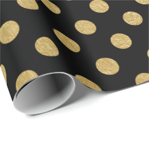 Faux Gold Foil Polka Dot Pattern Cadeaupapier
