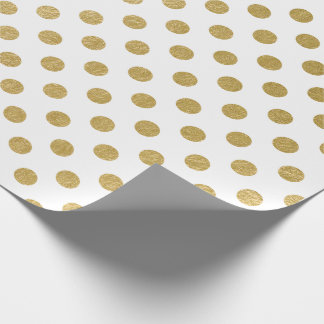 Faux Gold Foil Polka Dot Pattern Cadeaupapier
