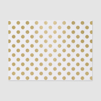 Faux Gold Foil Polka Dots Pattern Tissuepapier