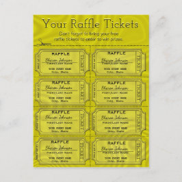 Faux Gold Foil Raffle Tickets Briefkaart