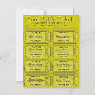 Faux Gold Foil Raffle Tickets Kaart