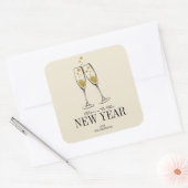 Faux Gold Foil salue Sticker du Nouvel An (Enveloppe)