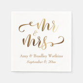 Faux Gold Foil Script op White Servet (Voorkant)