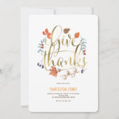 Faux Gold Foil, Simple, GIve bedankt Kaart (Voorkant)