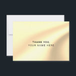Faux Gold Foil Simple Merci Cartes<br><div class="desc">Plaque d'or minimaliste Faux Simple Élégante Grille de Remerciement</div>