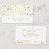 Faux Gold Foil Stippen en Stars Chic Visitekaartje (Voorkant / Achterkant)