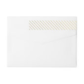 Faux Gold Foil Stripes Adresetiketten (Achterkant)
