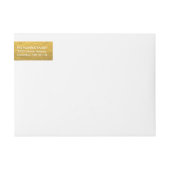 Faux Gold Foil Stripes Adresetiketten (Voorkant)