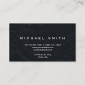 Faux Gold Foil Subtle Glitter Black Visitekaartje (Achterkant)