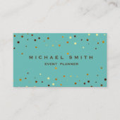 Faux Gold Foil Subtle Glitter Visitekaartje (Voorkant)