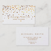 Faux Gold Foil Subtle Parties scintillant Carte de (Devant / Derrière)
