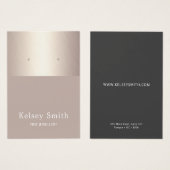 Faux Gold Foil sur la carte d'affichage d'oreille  (Devant & derrière)