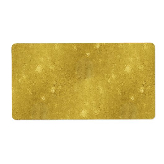 Faux Gold Foil Texture Background Sparkle Sjabloon Etiket (Voorkant)
