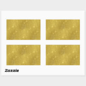 Faux Gold Foil Texture Background Sparkle Sjabloon Rechthoekige Sticker (Vel)