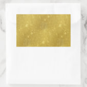 Faux Gold Foil Texture Background Sparkle Sjabloon Rechthoekige Sticker (Tas)