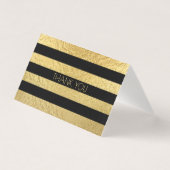 Faux Gold Foil Texture et Black Stripe Merci (Front)
