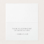 Faux Gold Foil Texture et Merci à bande blanche (Inside Unfolded)