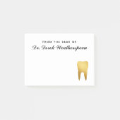Faux Gold Foil Tooth, speciaal gepersonaliseerd Post-it® Notes (Voorkant)