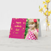 Faux Gold Foil XOXO | Carte de voeux pour la fête  (Fleur jaune)